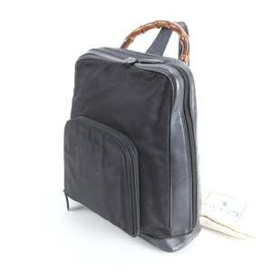 Gucci Old Bamboo Leather Shoulder Bag Backpack for Women